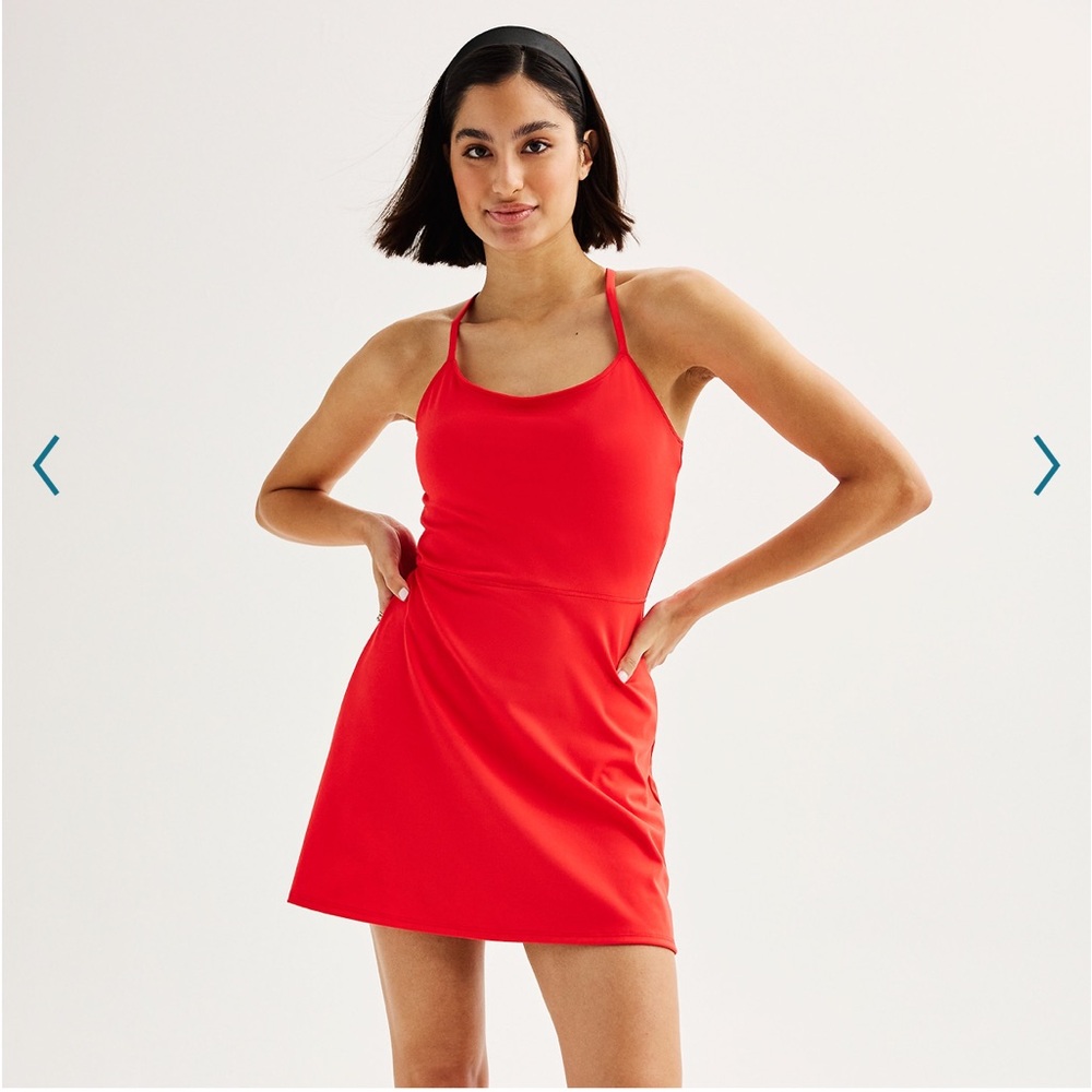 Crossover skater mini active dress